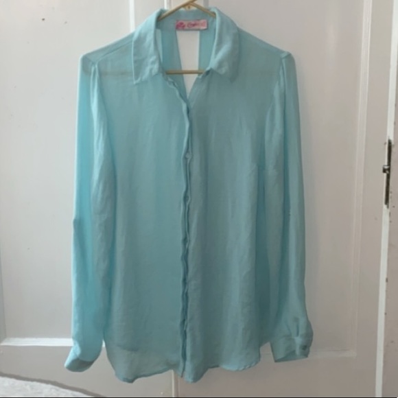 Mint Green Blouse - Picture 1 of 3
